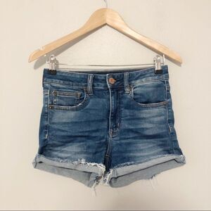American Eagle Hi-Rise Shortie denim shorts sz 6